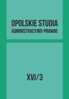 Obrazek Opolskie Studia Administracyjno-Prawne XVI/3